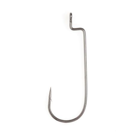 Lazer Round Bend Worm Hook Plat Blk 1/0