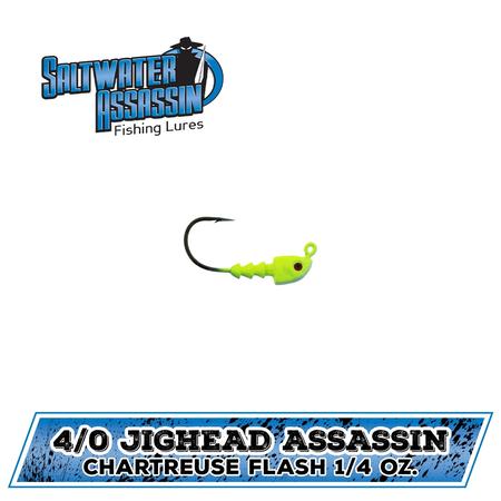 Jighead 1/4oz 4/0 Hk Chart Flash 4ct