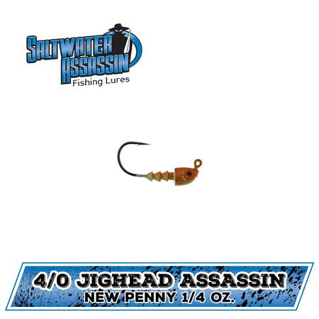 Jighead 1/4oz 4/0 Hk New Penny 4ct