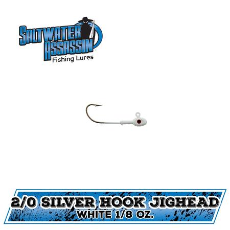 Silver Hook Jigheads - White / 1/8 oz. / 10 ct.