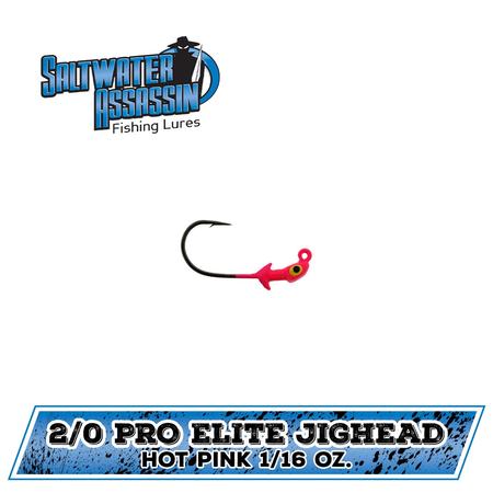Pro Elite 1/16oz Hot Pink Jighead 3ct