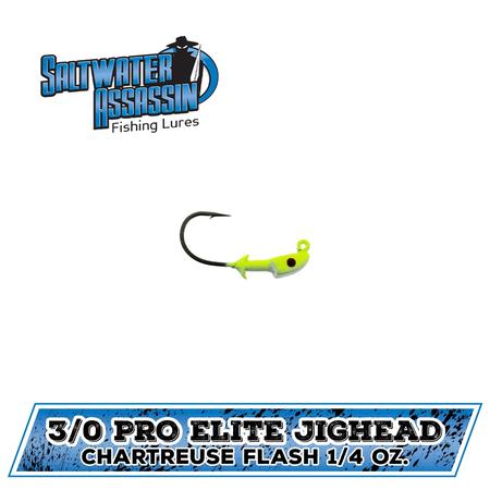 Pro Elite 1/4oz 3/0 Chartreuse Flash