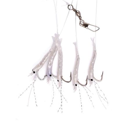 Shrimp Bait Rigs Sz8 White
