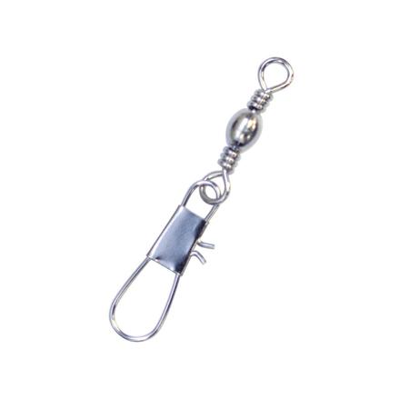 Eagle Claw Barrel Swivel with Interlock Snap - Nickel / 10 / Value