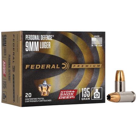 Premium 9mm 135gr Hydrashok Hp 20rnd