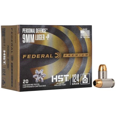 Premium 9mm +p 124gr Hst 20rnd