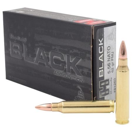Black 5.56 Nato 62gr Fmj