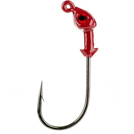 Sw Flats Jighead 1/4oz Red 3pk