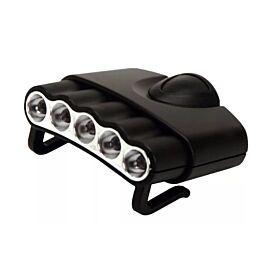 Hat Clip Light W/ Clear Led Lights 5pk