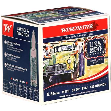 Usa Valor M193 5.56 Nato 55gr Fmj 125rnd