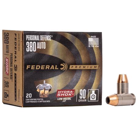 380 Auto 90gr Hydra-shok Jhp Low Rcl 20rd