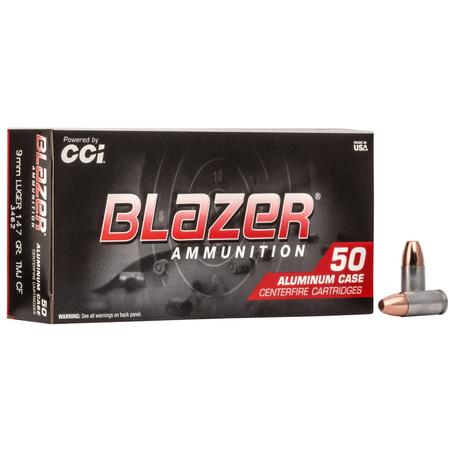 Blazer 9mm 147gr Aluminum Fmj 50rnd