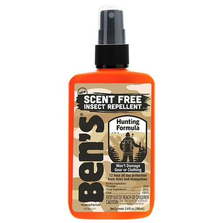 Bens Hunting Formula Unscented 3.40 Oz Spray