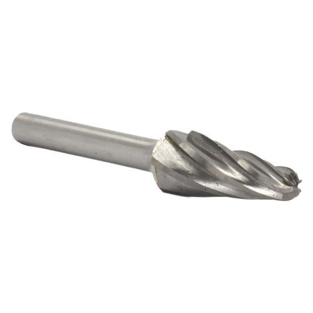 Carbide Burr Cone Radius End 1/2 X 1-1/8in 1/4in Shank Aluminum Sl4nf